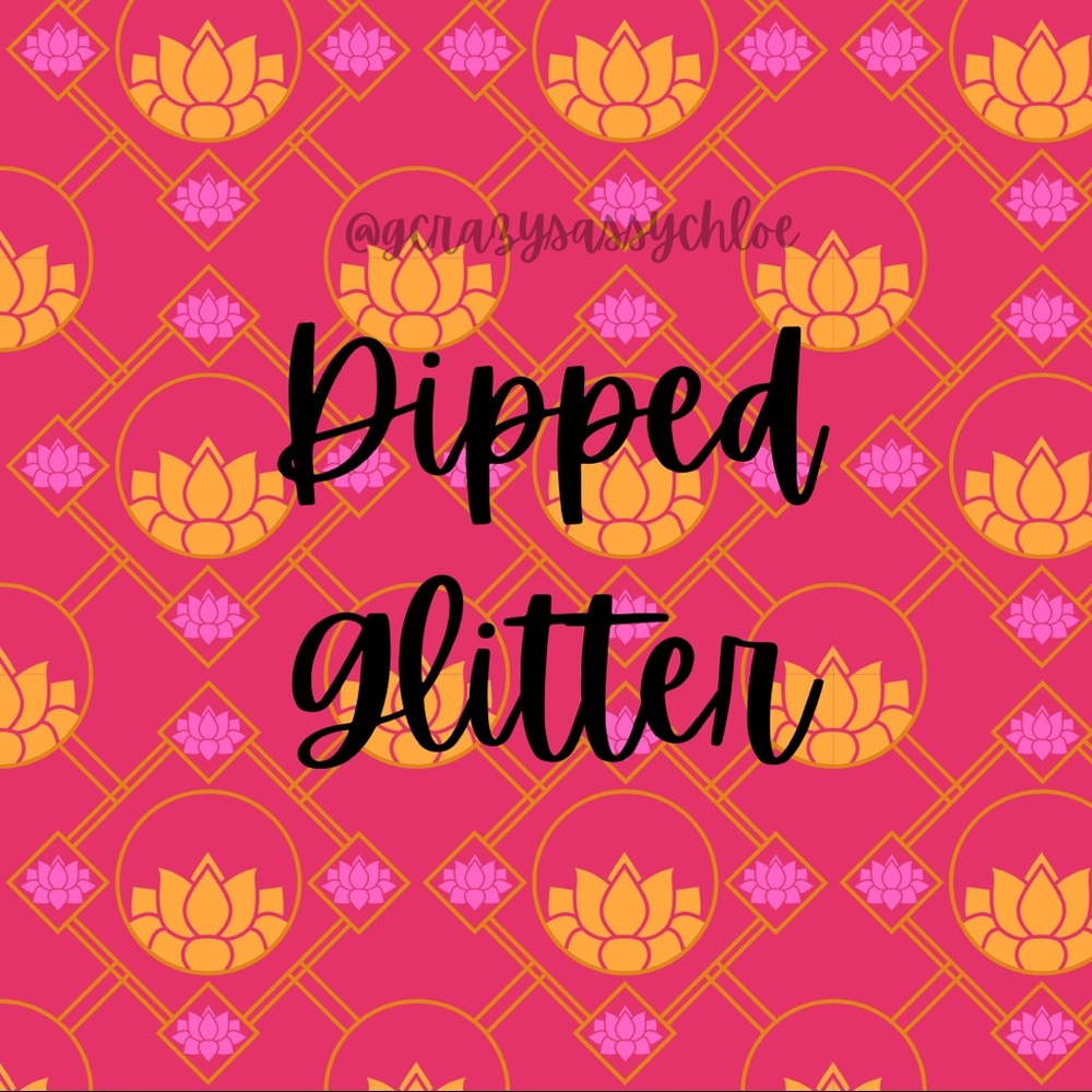 Dipped glitter designs